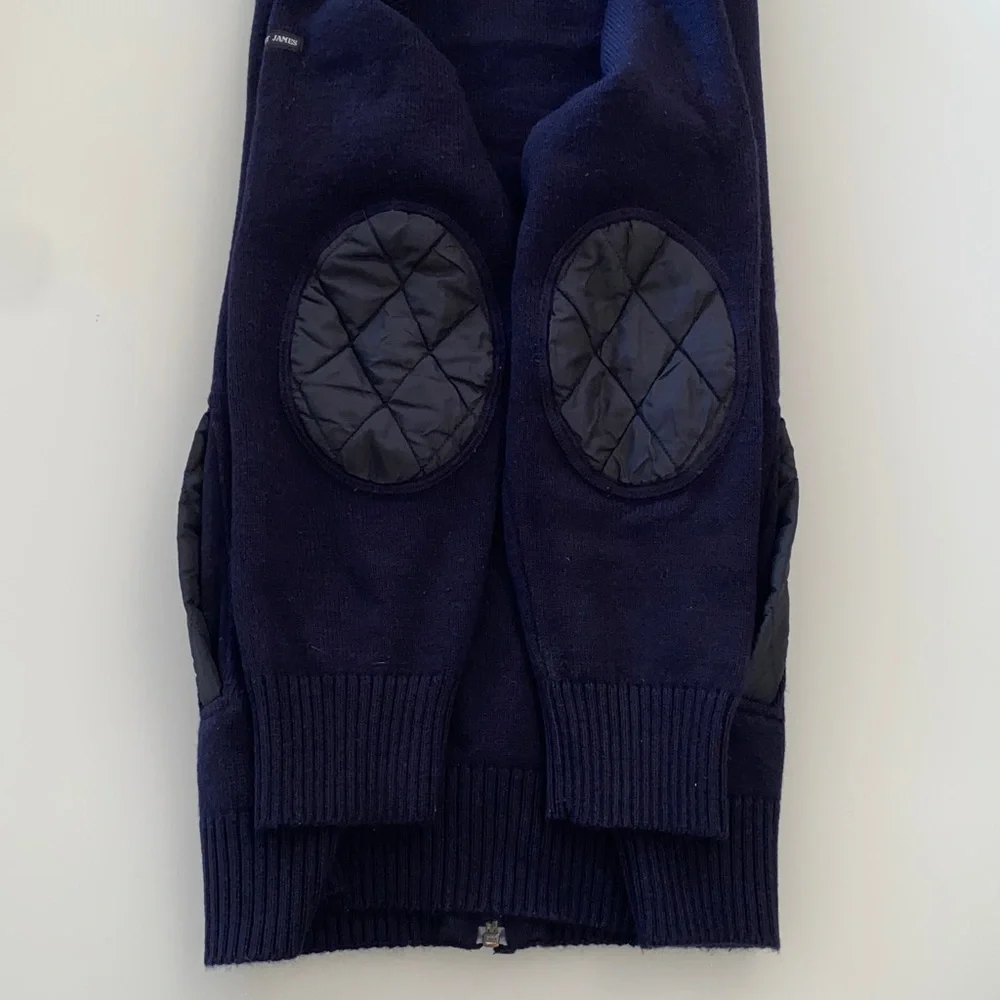 Saint James Dark Blue Zip-Up Cardigan Sweater for Men Size M - Picture 12 of 17